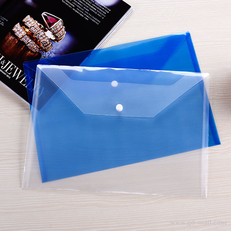Full Size Transparent A4 Paper Size Button Organizer File Folder My Clear  Bag [ Set of 10